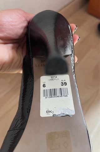 Zapatos de tacón negros Piel T39