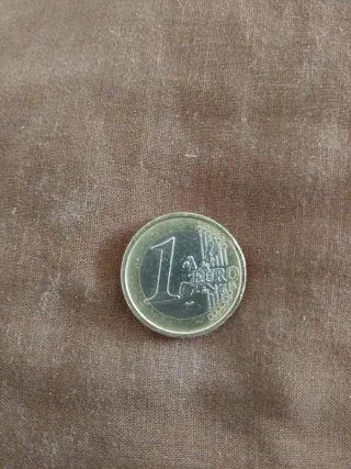 Moneda 1 Euro Italia hombre de Vitruvio.