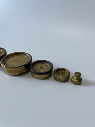 Juego Pesas Antiguas Inglesas Bronce