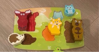 Puzzles didácticos de madera (4 piezas)