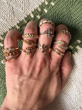 Pack 12 Anillos Bisutería varios tamaños