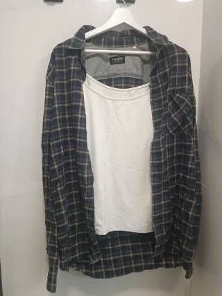 Camisa cuadros vintage L