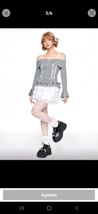 Top Kawaii Gris S