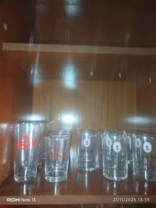 Lote 14 vasos, 3 modelos vasos de Cruzcampo