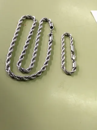 Conjunto Collar y Pulsera acero