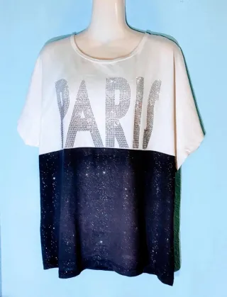 Blusa con brillos y manga dolman