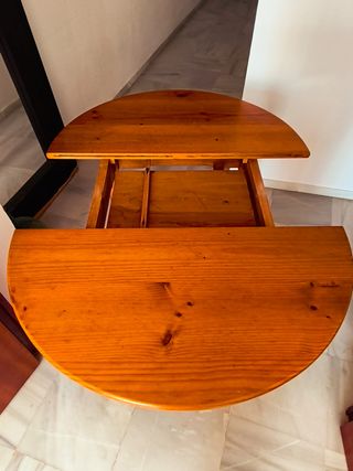 Mesa comedor de madera auténtica años 90.
