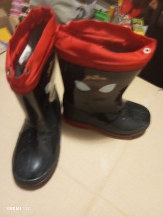 Stivali Spiderman Bambino Neri e Rossi