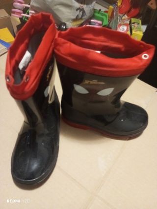 Stivali Spiderman Bambino Neri e Rossi