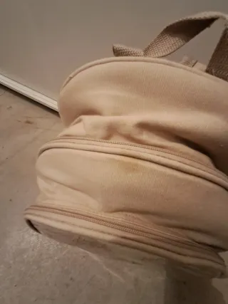 Mochila picnic beige con bordado