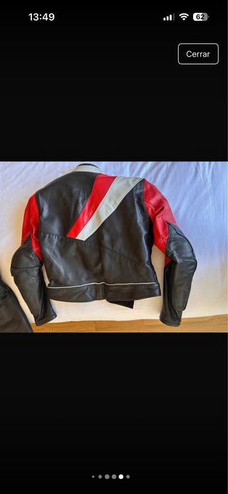 Traje de moto cuero mujer