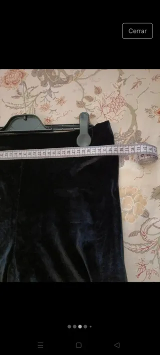 Pantalón de terciopelo ancho negro