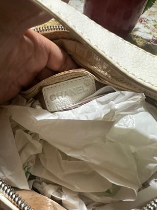 Borsa trousse Chanel bianca