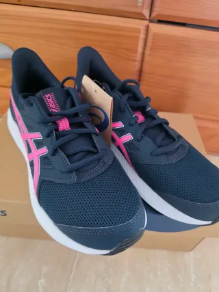 Zapatillas Asics Mujer Azul y Rosa