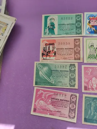 Lotería Nacional Billetes Antiguos