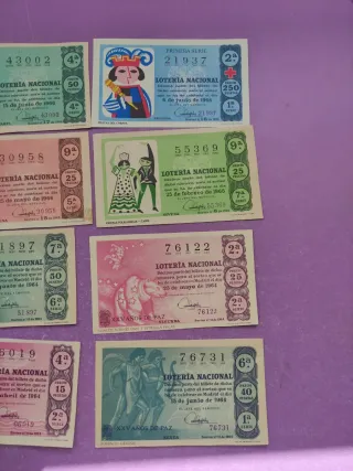 Lotería Nacional Billetes Antiguos