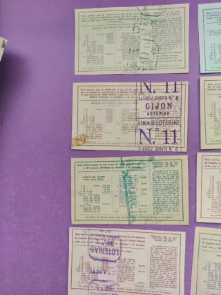 Lotería Nacional Billetes Antiguos