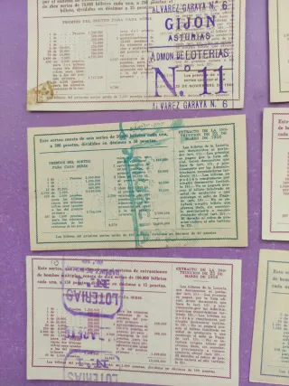 Lotería Nacional Billetes Antiguos