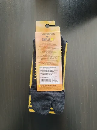Calcetines Havaianas Dedo Smiley Amarillo