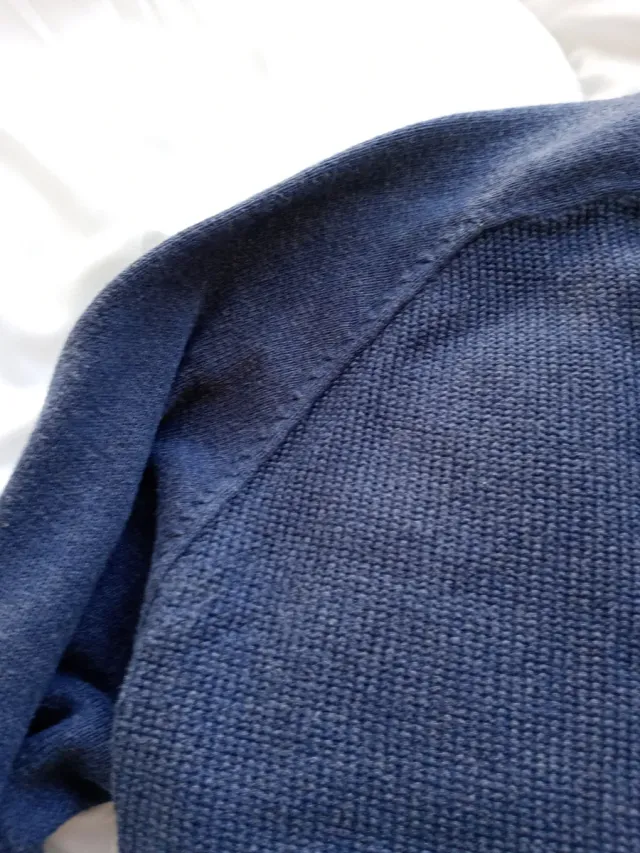 Jersey azul manga larga