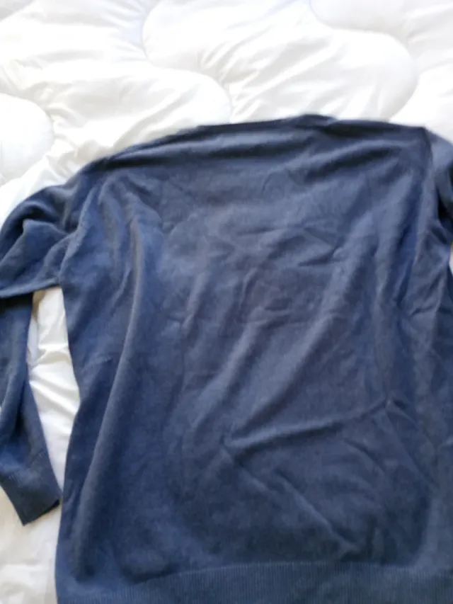 Jersey azul manga larga