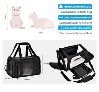 Transportín para Perros Bolsa Negro