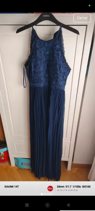 Vestido largo fiesta azul Fórmula Joven