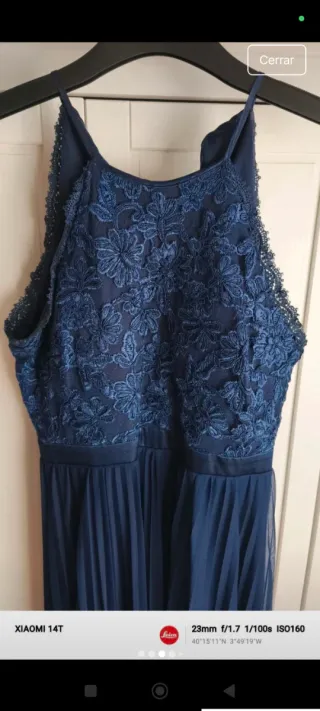 Vestido largo fiesta azul Fórmula Joven