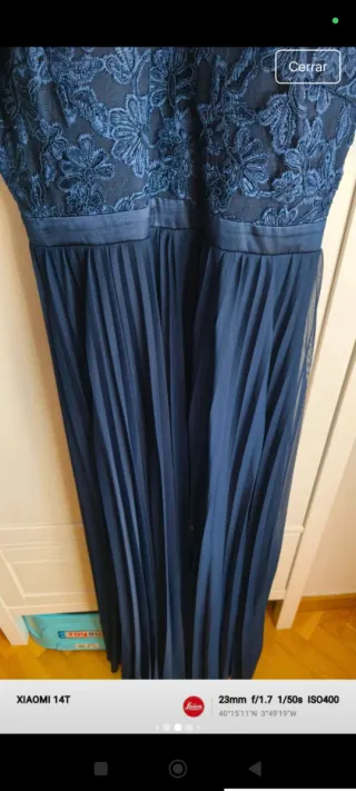 Vestido largo fiesta azul Fórmula Joven