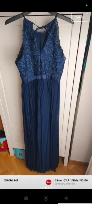 Vestido largo fiesta azul Fórmula Joven