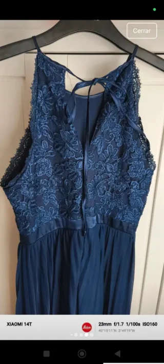 Vestido largo fiesta azul Fórmula Joven