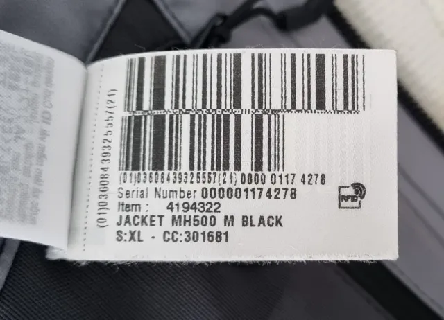 Chaqueta Decathlon MH500 XL Negra