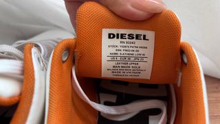 Zapatos Diesel Mujer Cuero Blanco Naranja