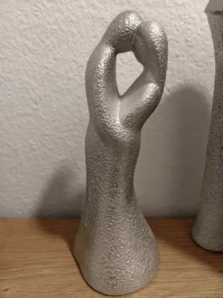 Set Decoración Plateado Figura Humana Zapato Gato