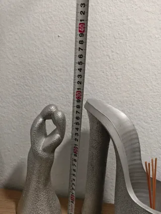 Set Decoración Plateado Figura Humana Zapato Gato