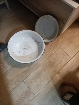 Palanganas antiguas blancas