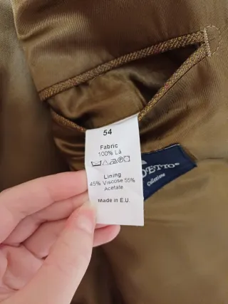 Chaqueta de 100% lana hombre marrón