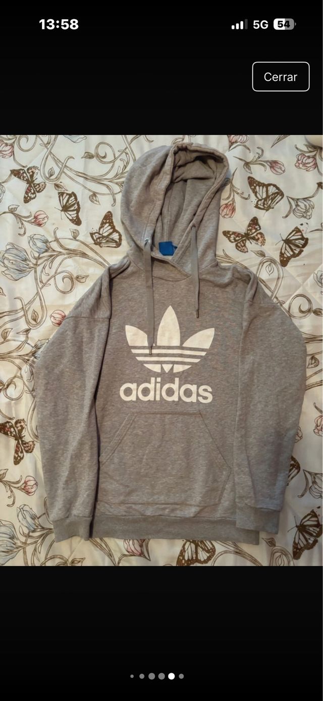 Sudadera Adidas Gris Vintage