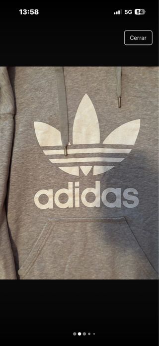 Sudadera Adidas Gris Vintage