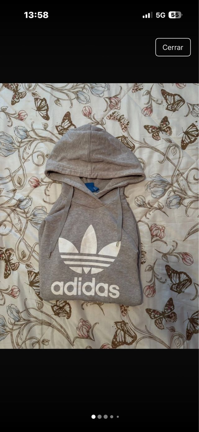 Sudadera Adidas Gris Vintage