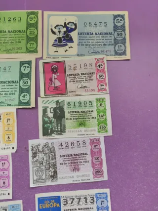 Lotería Nacional Billetes Varios Años