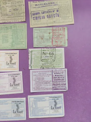 Lotería Nacional Billetes Varios Años