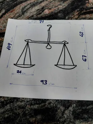 Balanza Romana Antigua 2 Platos