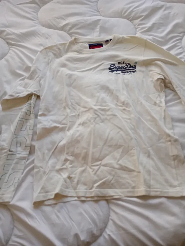 Camiseta Superdry manga larga blanca