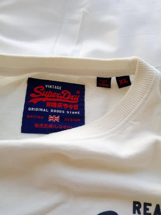 Camiseta Superdry manga larga blanca