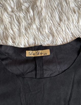 Top corto terciopelo flecos talla única