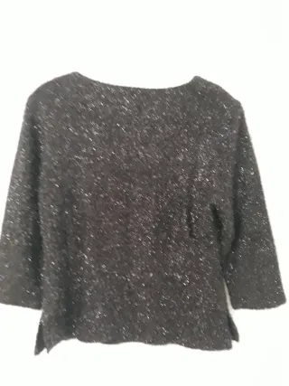 Jersey Atian Negro con Hilos Plateados