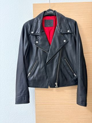 Cazadora Piel Levi's Negra