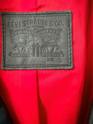 Cazadora Piel Levi's Negra