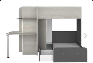 Litera Rinconera 2x90x190 con escritorio